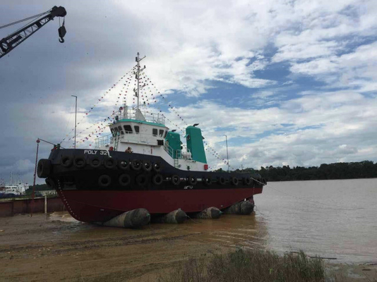 Airbag de lancement de bateau d'amarrage de Marine Rubber Airbag Vessel Boat de chantier naval